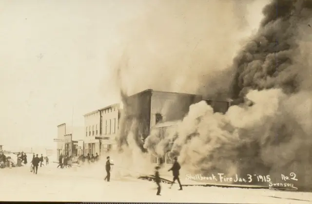 Shellbrook fire on Main Street, January 3, 1915